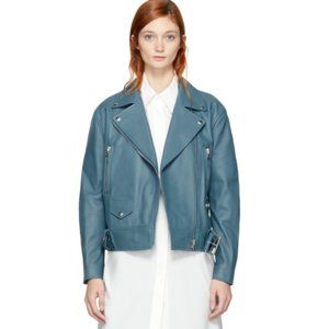 WORN ONCE Acne Studios Blue Leather Merlyn Jacket